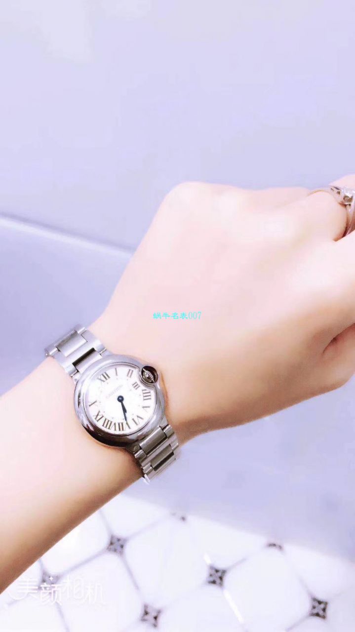 【HBBV6厂一比一复刻高仿手表】卡地亚蓝气球系列小号28毫米石英蓝气球W69010Z4女表 / K111