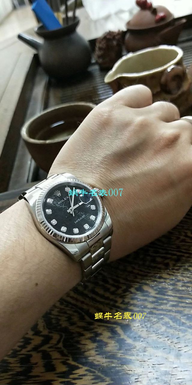 【视频评测什么叫复刻表，最好的复刻表】DJ厂劳力士日志型36高仿116234-G-63600银石腕表 / R360