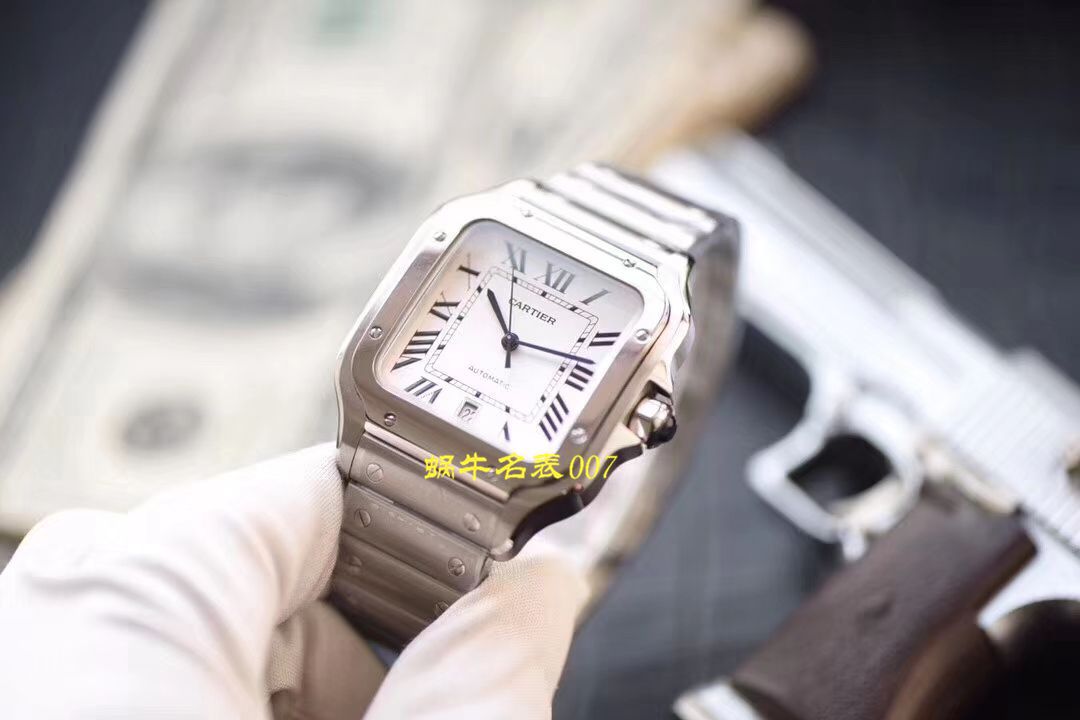 【视频评测V6厂顶级复刻高仿表】卡地亚山度士系列WSSA0009（大号）,WSSA0010（中号）腕表 / K226