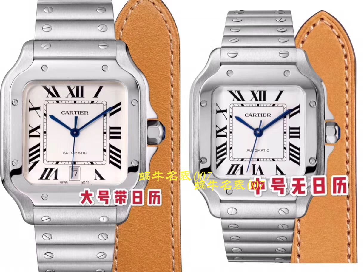 【视频评测V6厂顶级复刻高仿表】卡地亚山度士系列WSSA0009（大号）,WSSA0010（中号）腕表 / K226
