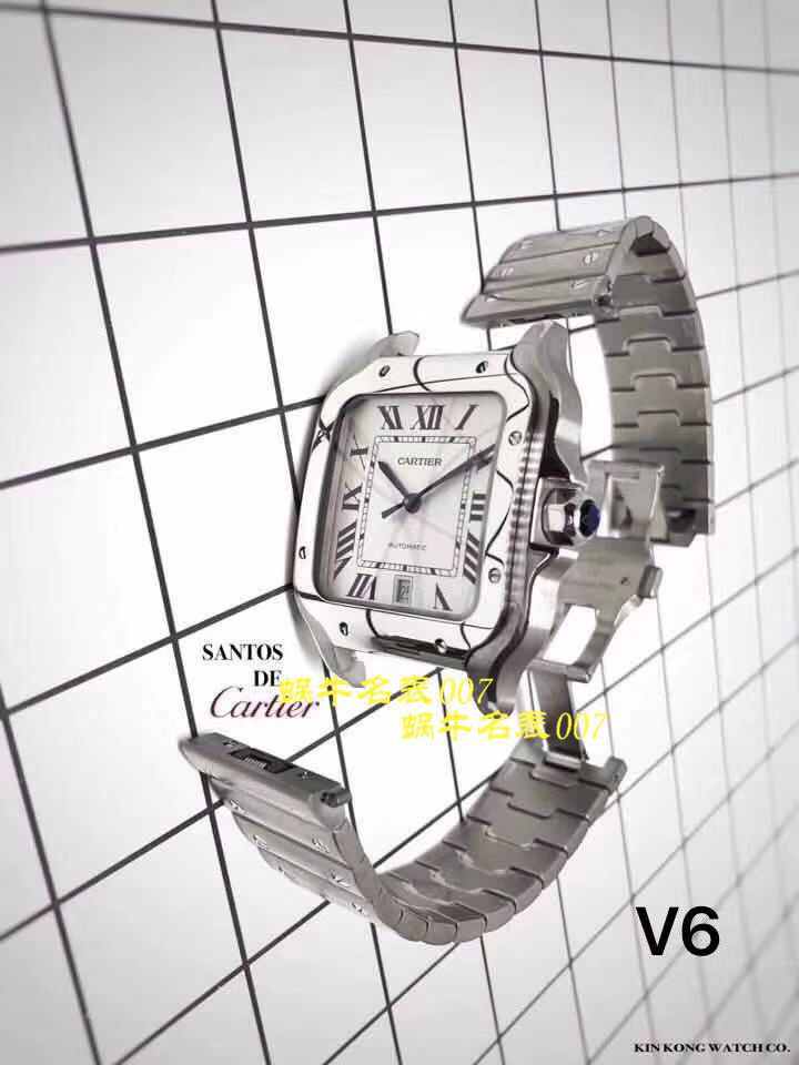 【视频评测V6厂顶级复刻高仿表】卡地亚山度士系列WSSA0009（大号）,WSSA0010（中号）腕表 / K226