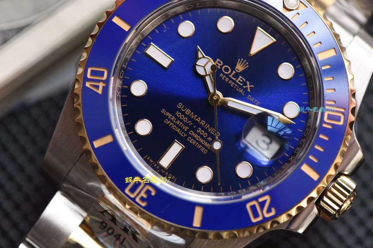 【AR厂Rolex复刻高仿表】劳力士潜航者型系列116613LB-97203 蓝盘腕表(904钢间金蓝水鬼) / R369