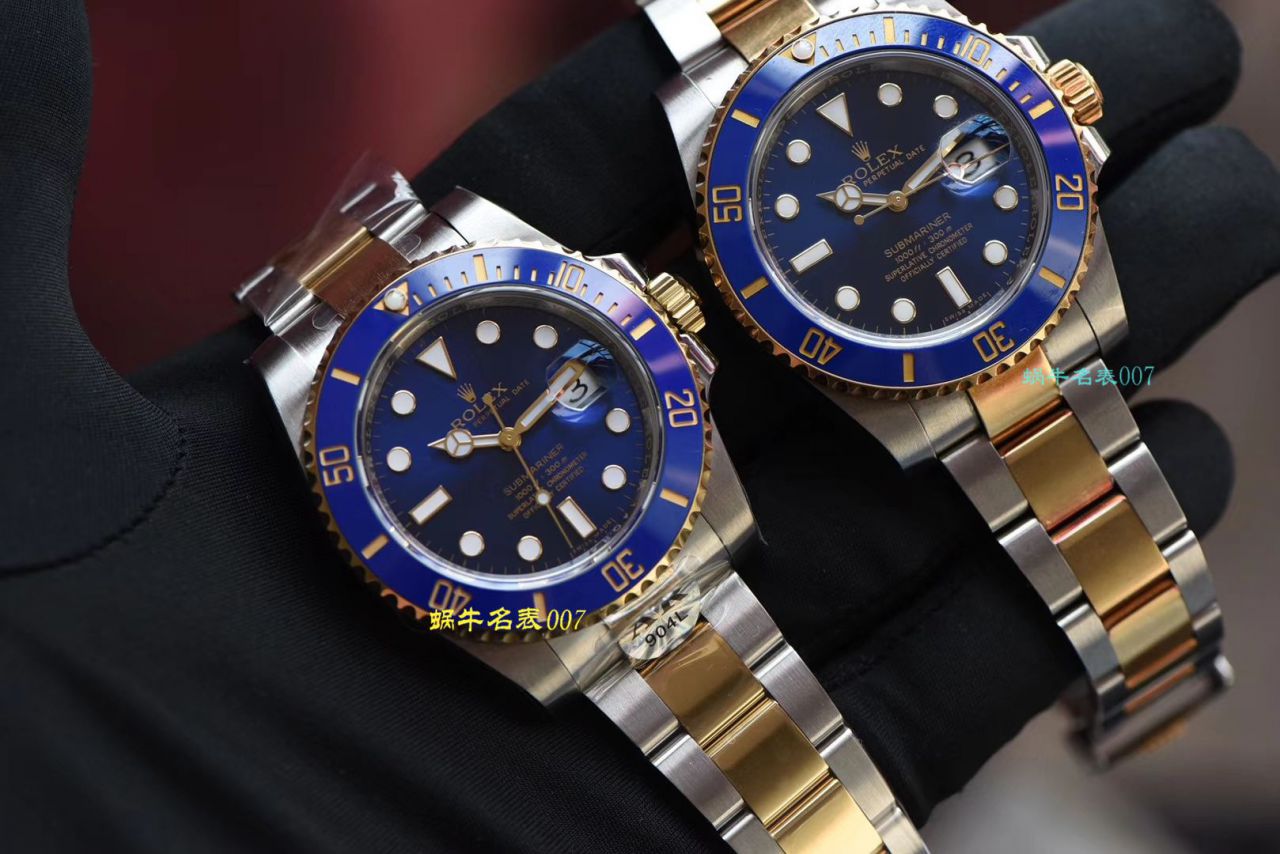 【AR厂Rolex复刻高仿表】劳力士潜航者型系列116613LB-97203 蓝盘腕表(904钢间金蓝水鬼) / R369