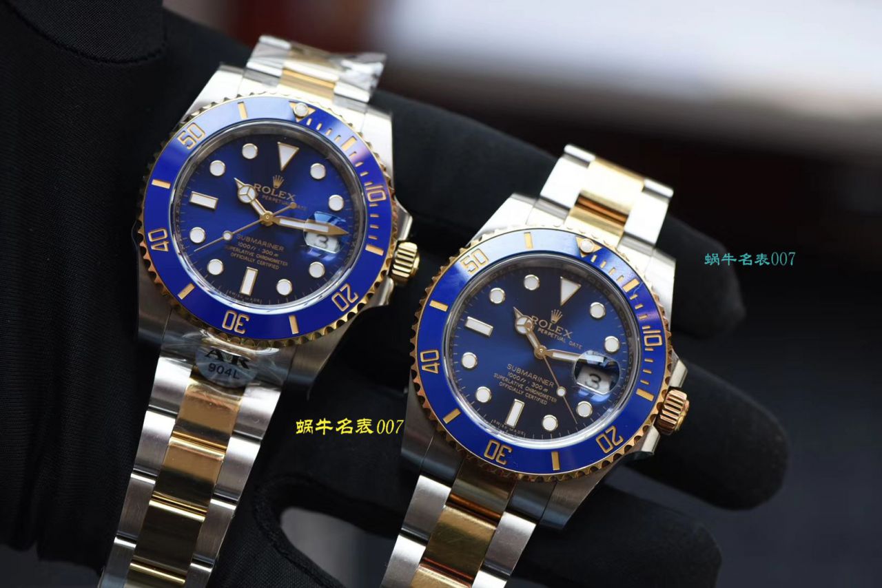 【AR厂Rolex复刻高仿表】劳力士潜航者型系列116613LB-97203 蓝盘腕表(904钢间金蓝水鬼) / R369