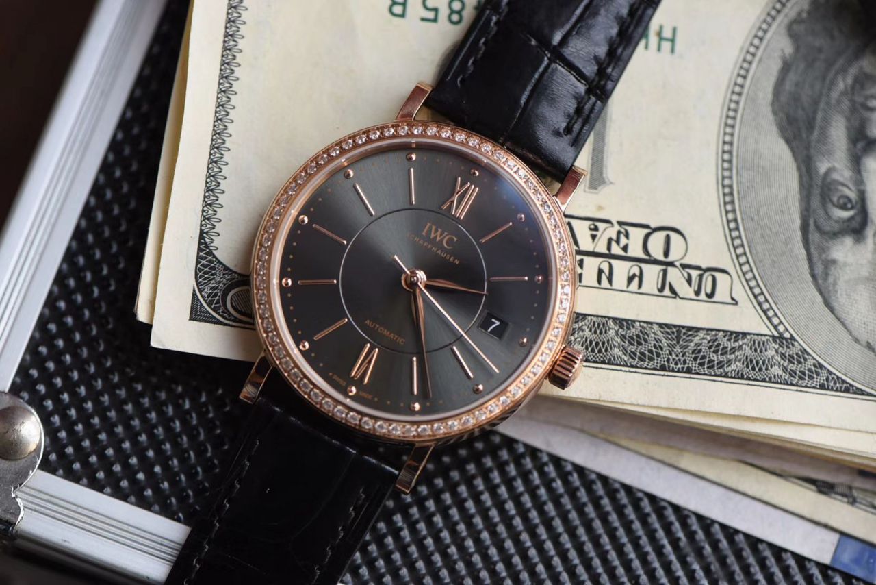 【视频评测M+厂复刻手表】IWC万国表柏涛菲诺高仿IW458108女士腕表 / M382