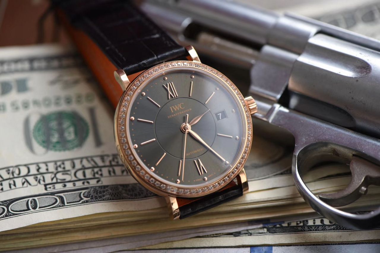 【视频评测M+厂复刻手表】IWC万国表柏涛菲诺高仿IW458108女士腕表 / M382