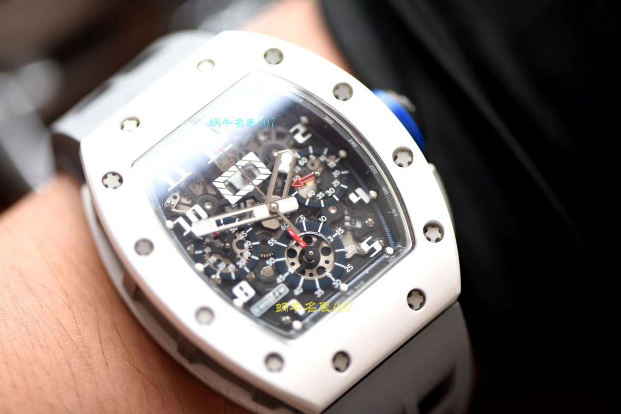 【视频评测KV厂RICHARD MILLE复刻手表】理查德米勒男士系列RM 011白面陶瓷限量款腕表 / KVRM01199