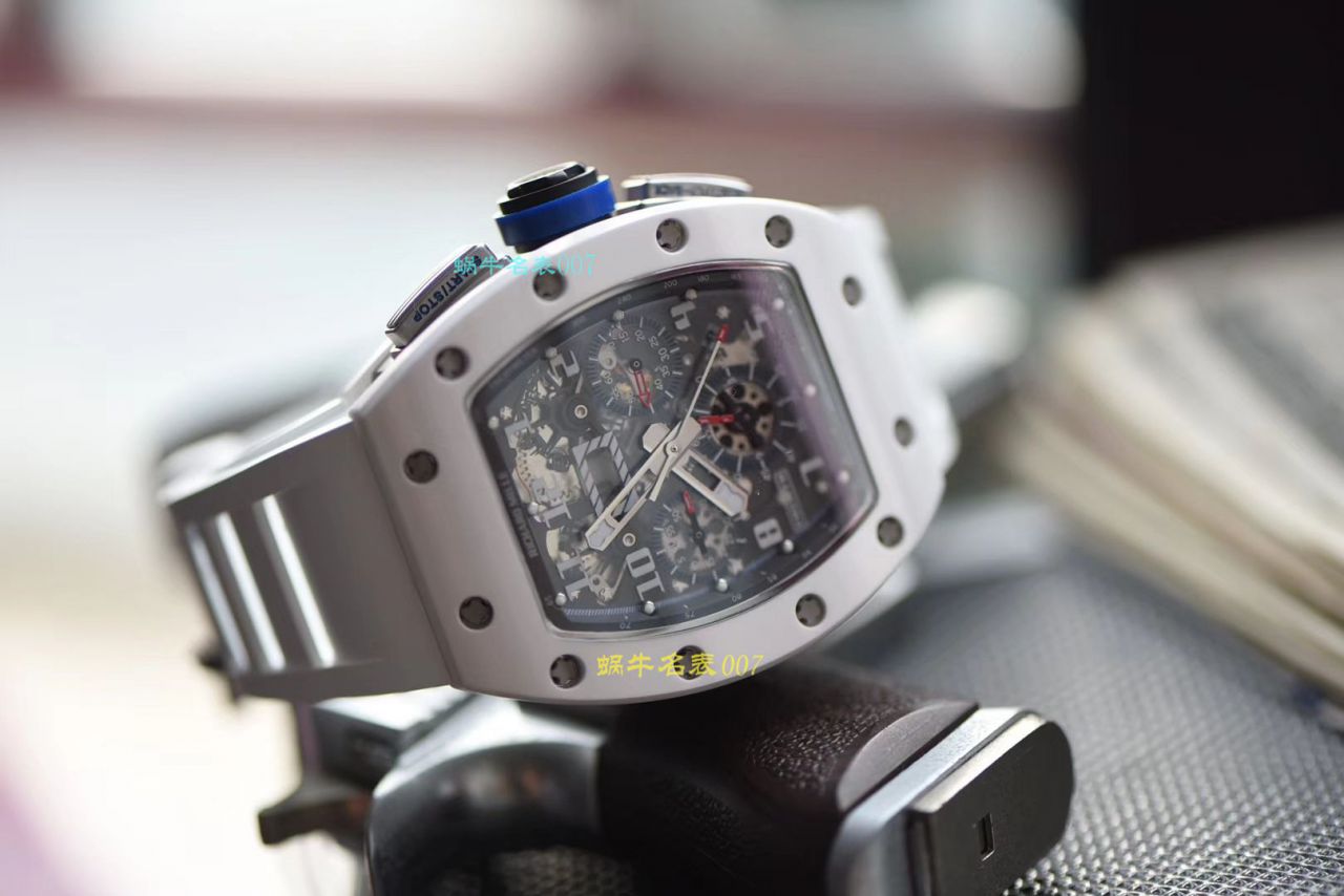 【视频评测KV厂RICHARD MILLE复刻手表】理查德米勒男士系列RM 011白面陶瓷限量款腕表 / KVRM01199