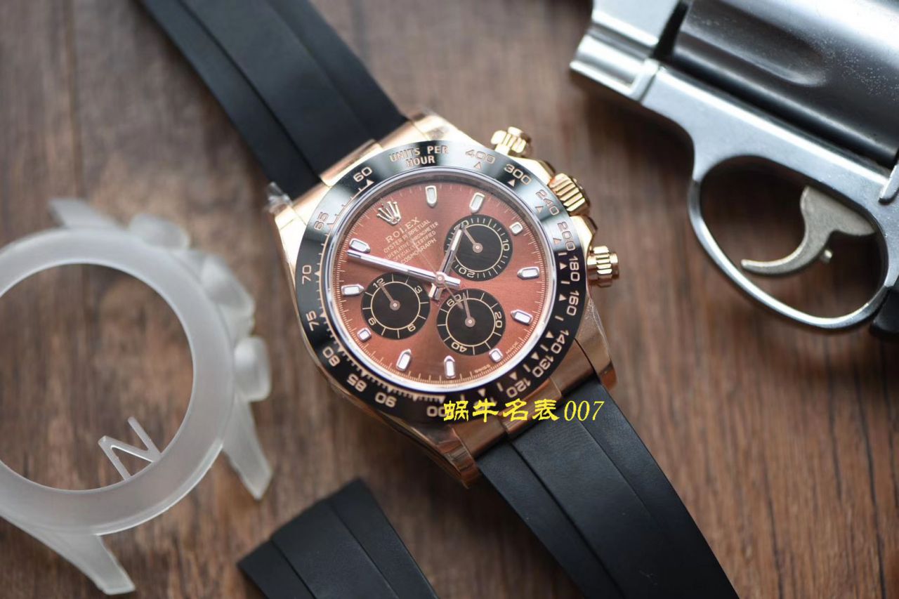 【视频评测NOOB厂劳力士复刻高仿手表】N厂全新2019年最新款～迪通拿咖啡猫超级4130自动机械机芯 / R373