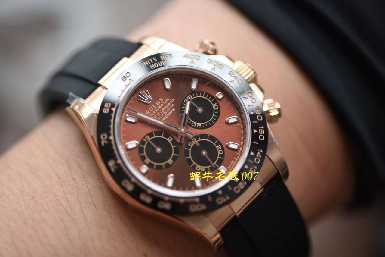 【视频评测NOOB厂劳力士复刻高仿手表】N厂全新2019年最新款～迪通拿咖啡猫超级4130自动机械机芯 / R373