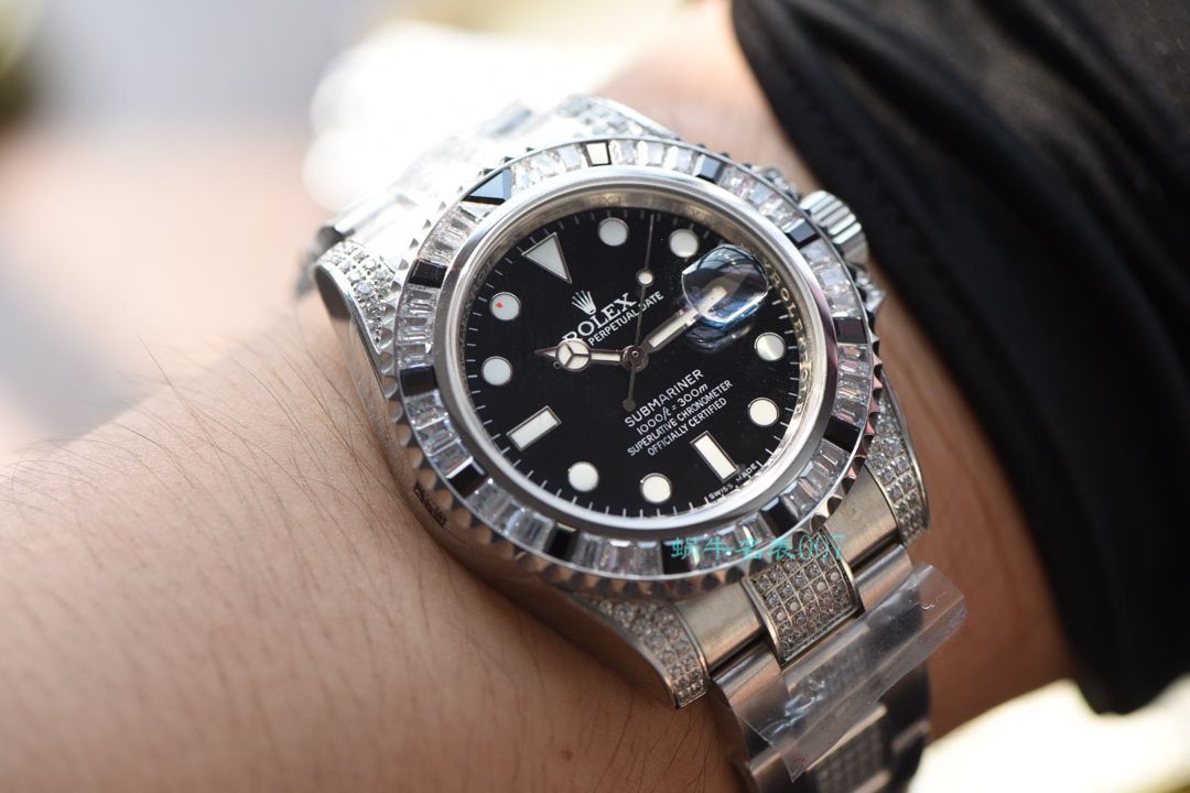 【LF厂顶级复刻劳力士高仿手表】LF帝皇定制版镶钻绿水鬼❗顶级绿钻水鬼 / R363