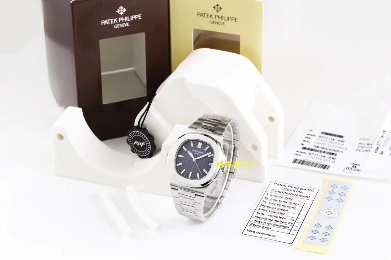 【视频评测最好的复刻高仿表百达翡丽】PPF厂百达翡丽运动优雅系列5711/1A 010 不锈钢腕表(鹦鹉螺) / BD270