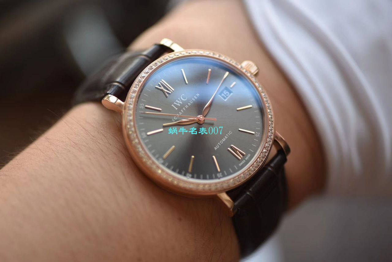 【视频评测V7厂IWC顶级复刻表】万国表柏涛菲诺高仿IW356516腕表 / WG396