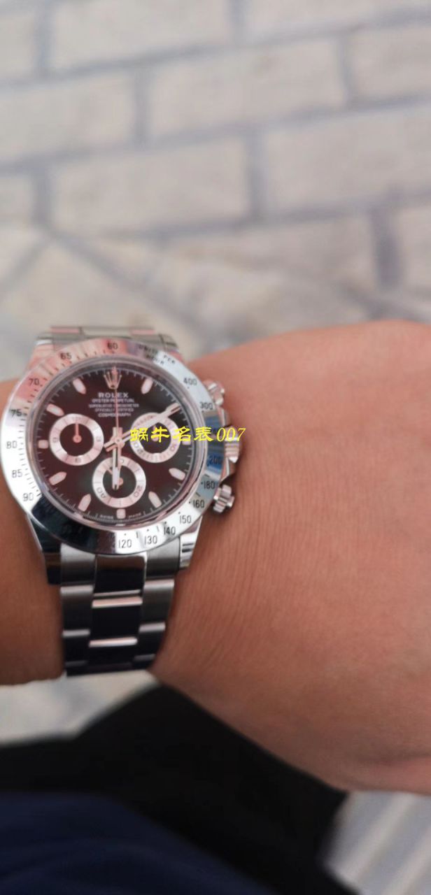 【N厂最新神作～原装结构4130迪通拿】劳力士宇宙计型迪通拿最好复刻高仿手表116520-78590 黑盘腕表(黑钢迪) / R216