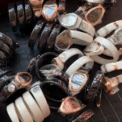 【BV厂BVLGARI复刻蛇形女表】宝格丽SERPENTI系列102734，102613 SPC35WGDWCGD1.1T白面黑面陶瓷腕表