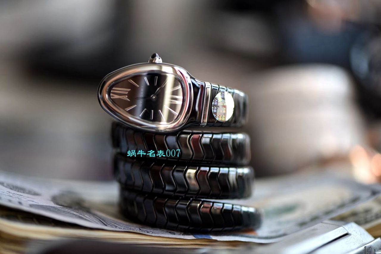 【BV厂BVLGARI复刻蛇形女表】宝格丽SERPENTI系列102734，102613 SPC35WGDWCGD1.1T白面黑面陶瓷腕表 / BG029