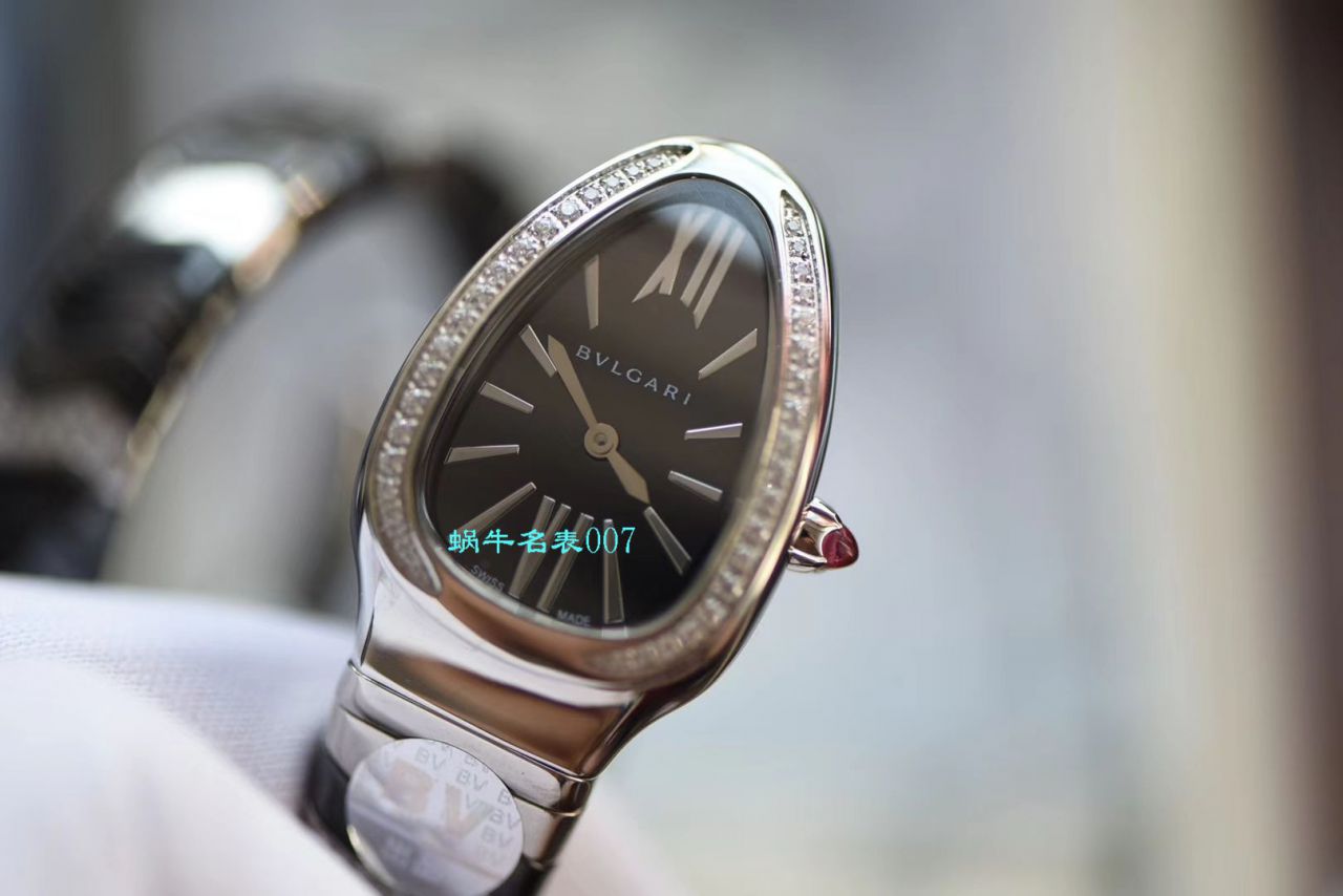 【BV厂BVLGARI复刻蛇形女表】宝格丽SERPENTI系列102734，102613 SPC35WGDWCGD1.1T白面黑面陶瓷腕表 / BG029