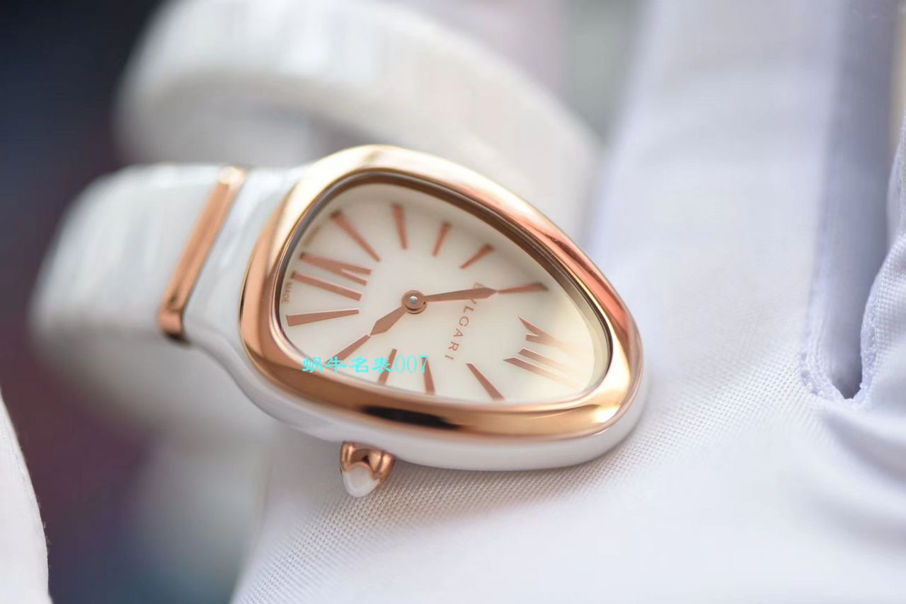 【BV厂BVLGARI复刻蛇形女表】宝格丽SERPENTI系列102734，102613 SPC35WGDWCGD1.1T白面黑面陶瓷腕表 / BG029