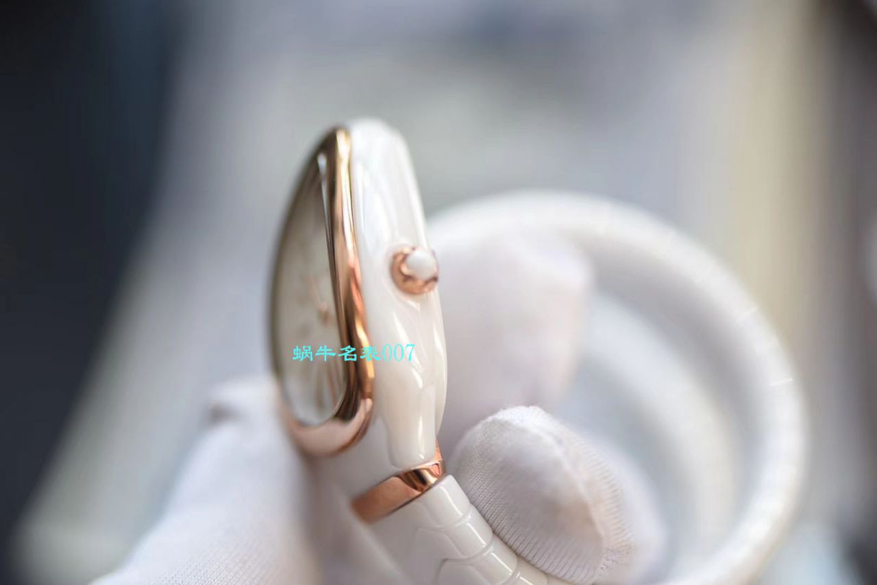 【BV厂BVLGARI复刻蛇形女表】宝格丽SERPENTI系列102734，102613 SPC35WGDWCGD1.1T白面黑面陶瓷腕表 / BG029