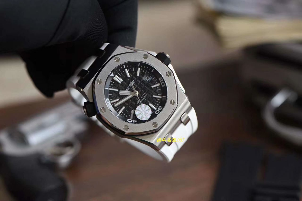 【JF一比一超A高仿】视频评测爱彼皇家橡树离岸型系列15703ST.OO.A002CA.01腕表，全新V9S超强版正式闪亮登场 / AP156