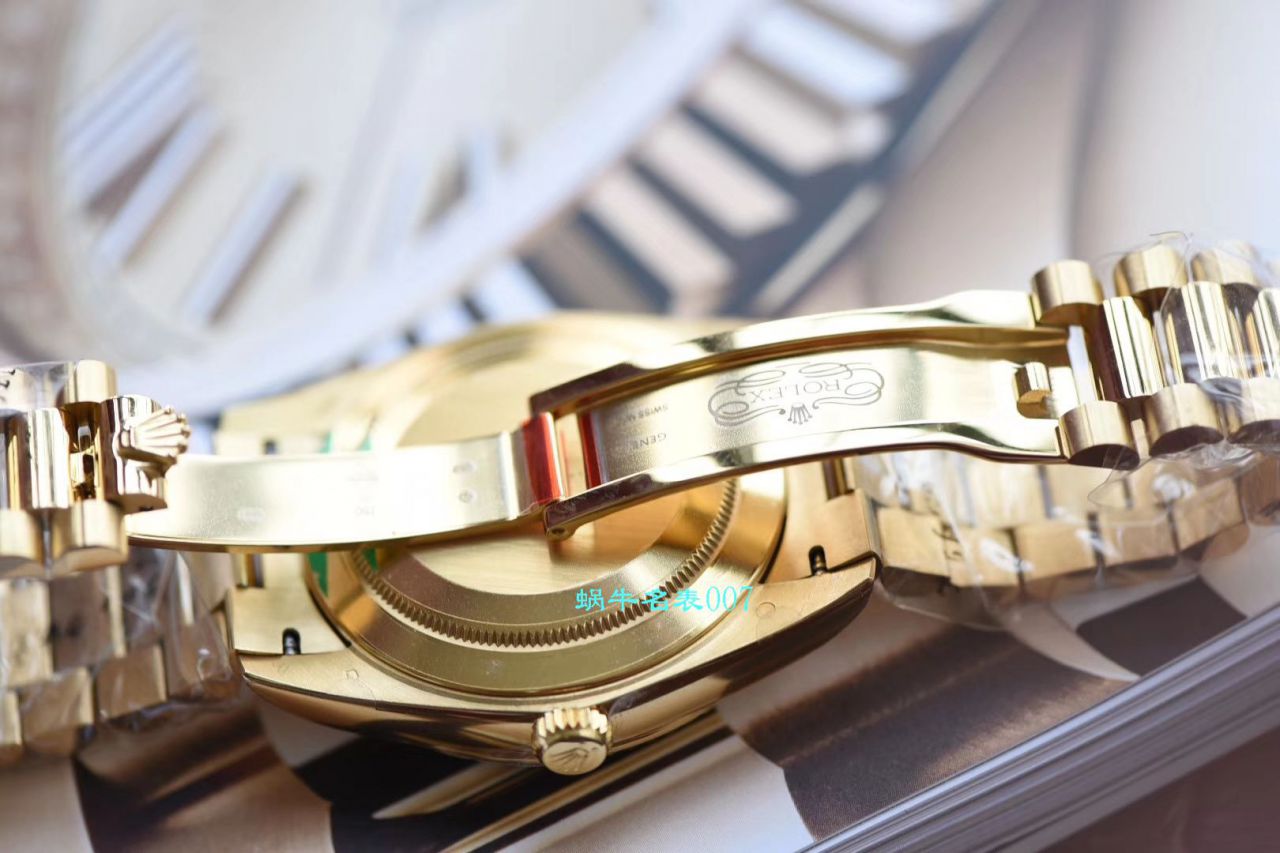 【EW厂Rolex复刻高仿表】劳力士星期日历型系列218238-83218 香槟面表盘腕表 / R382