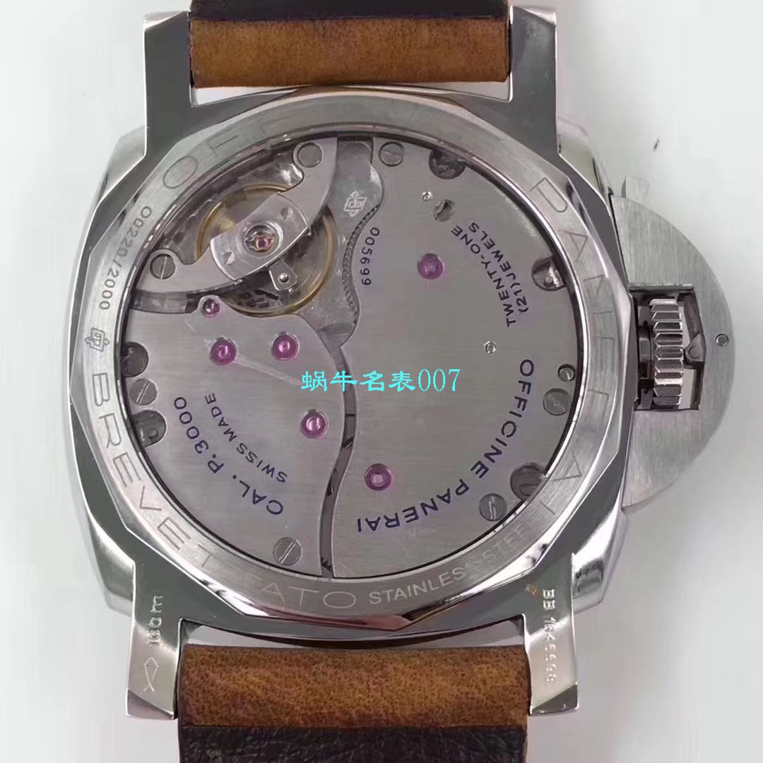 【ZF厂复刻高仿表】沛纳海Luminor 1950 left-handed 左撇子3 Days PAM557、PAM00557 / ZFPAM557