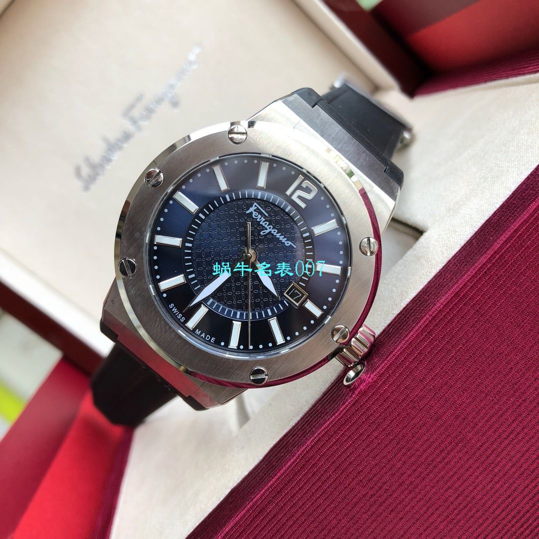 【渠道原单】菲拉格慕最新款计时石英男表这款类似AP的表壳设计 / FEL013