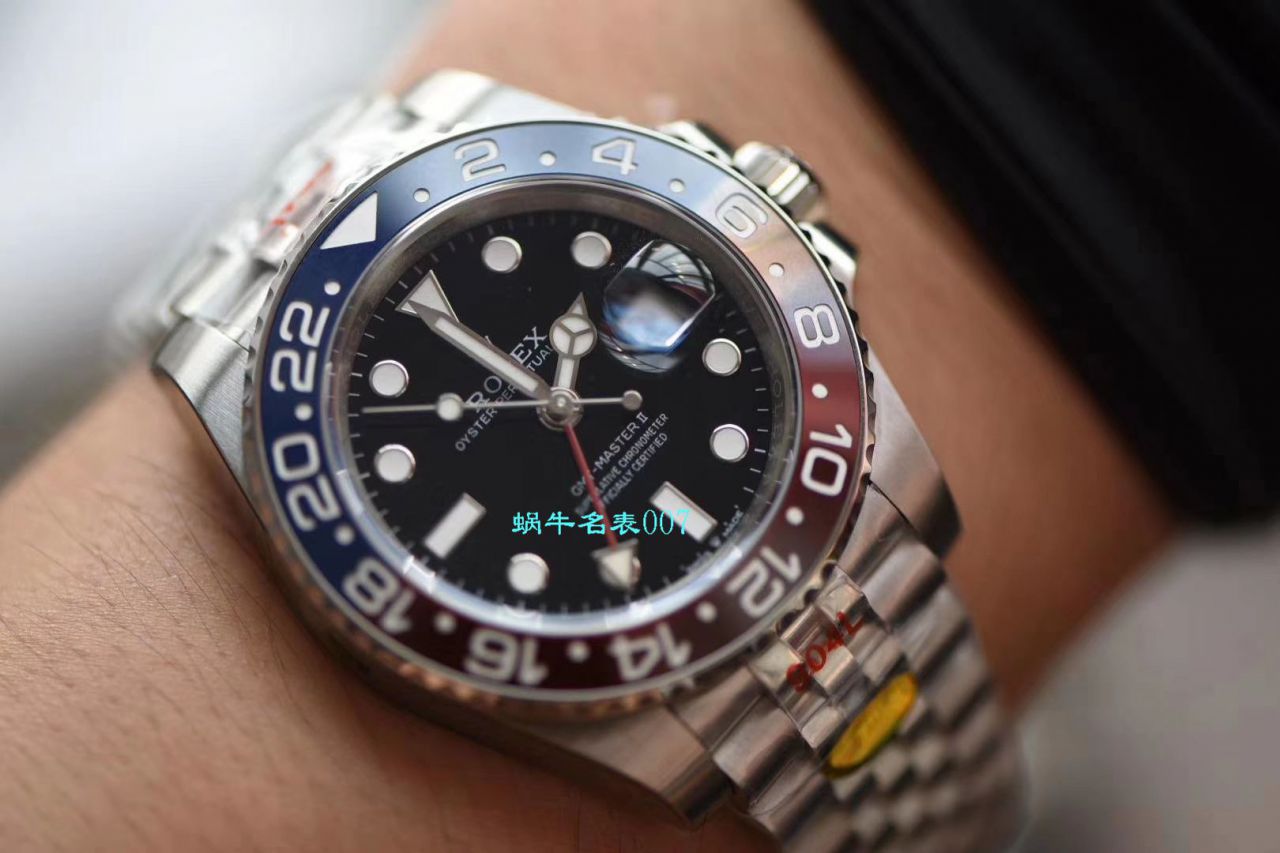 【视频评测N厂顶级红蓝圈仿复刻高仿表】劳力士格林尼治型II系列126710BLRO-0001腕表 / R387