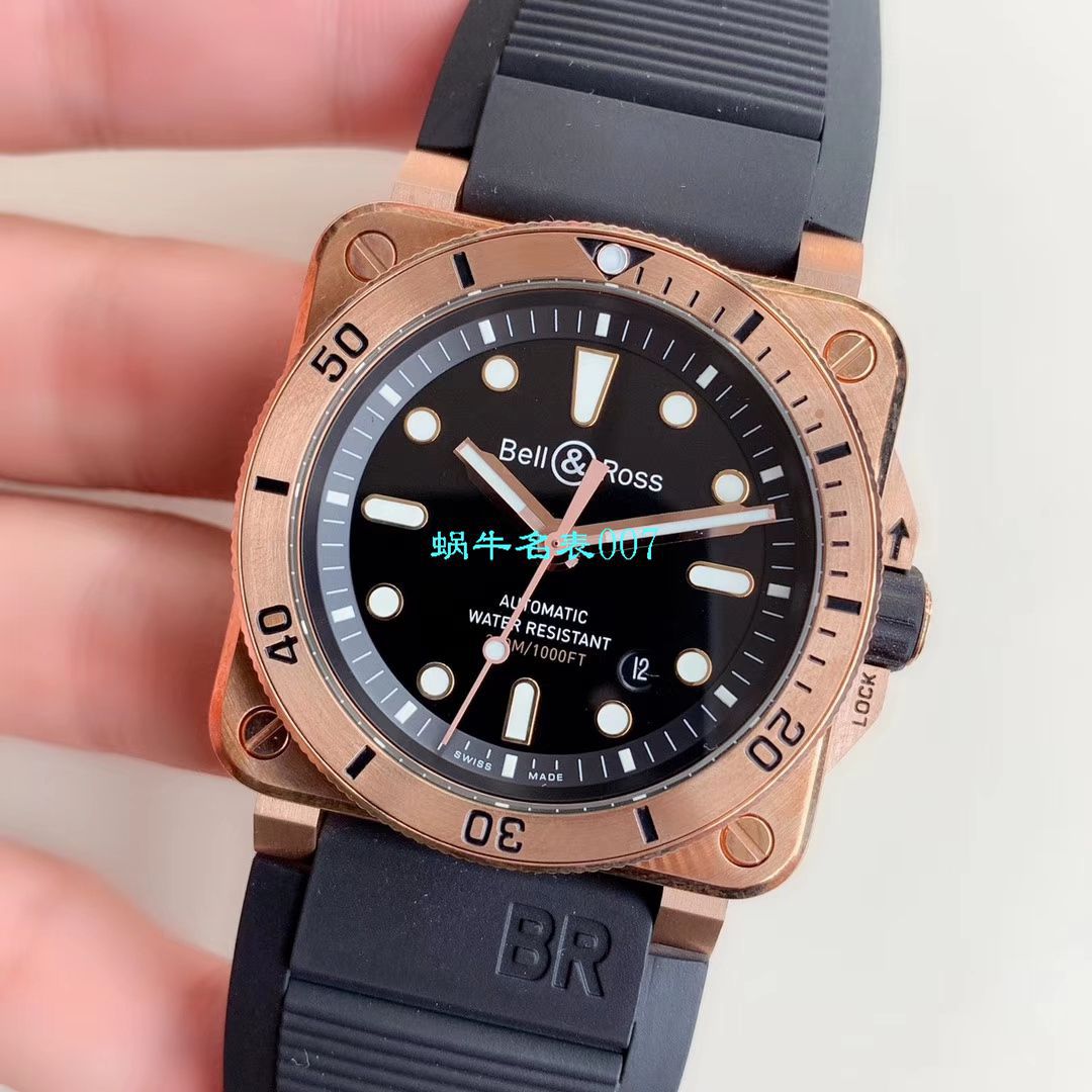 【BR厂复刻高仿Bell & Ross青铜手表】柏莱士INSTRUMENTS系列BR0392-D-BL-BR/SCA腕表 / BR0392divB