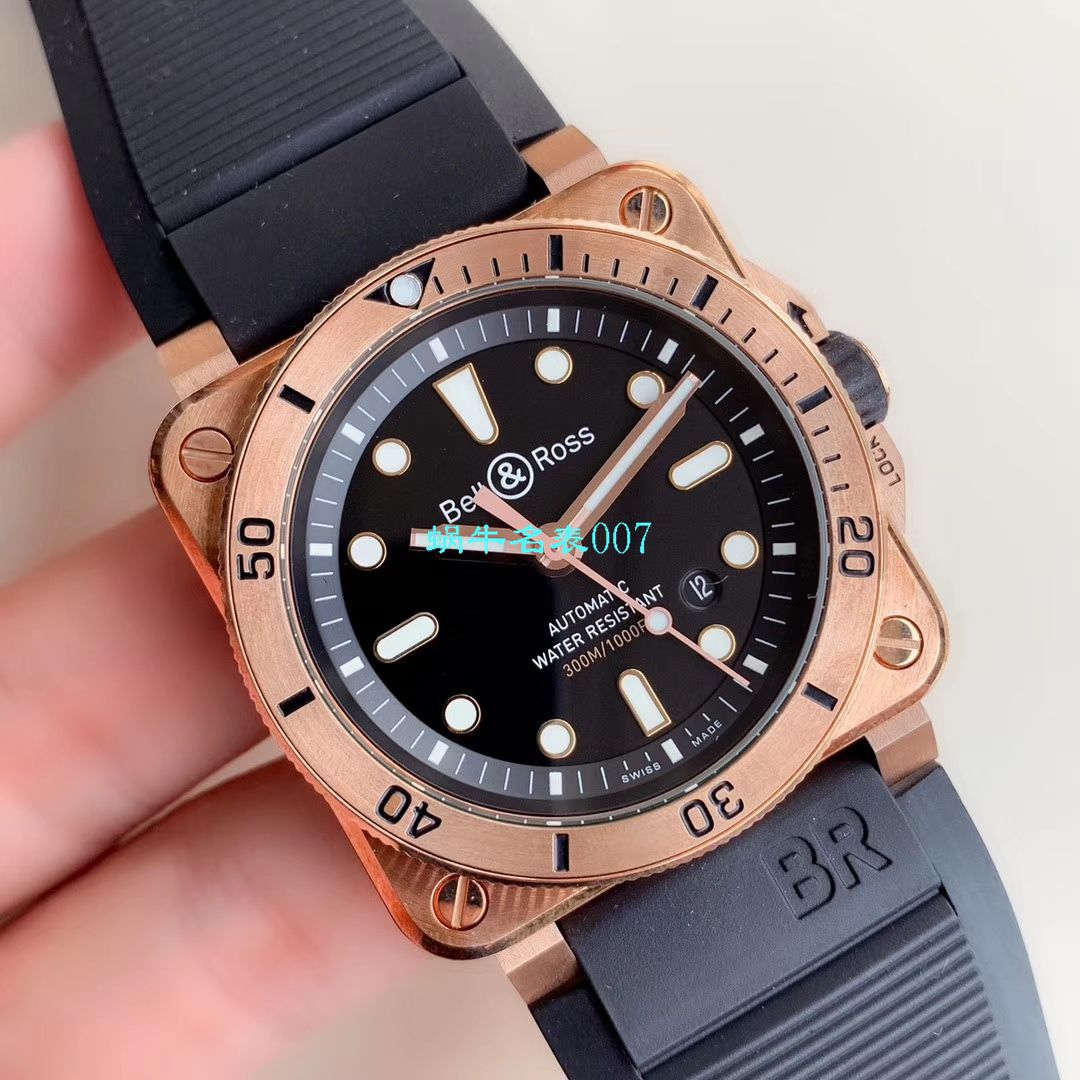 【BR厂复刻高仿Bell & Ross青铜手表】柏莱士INSTRUMENTS系列BR0392-D-BL-BR/SCA腕表 / BR0392divB