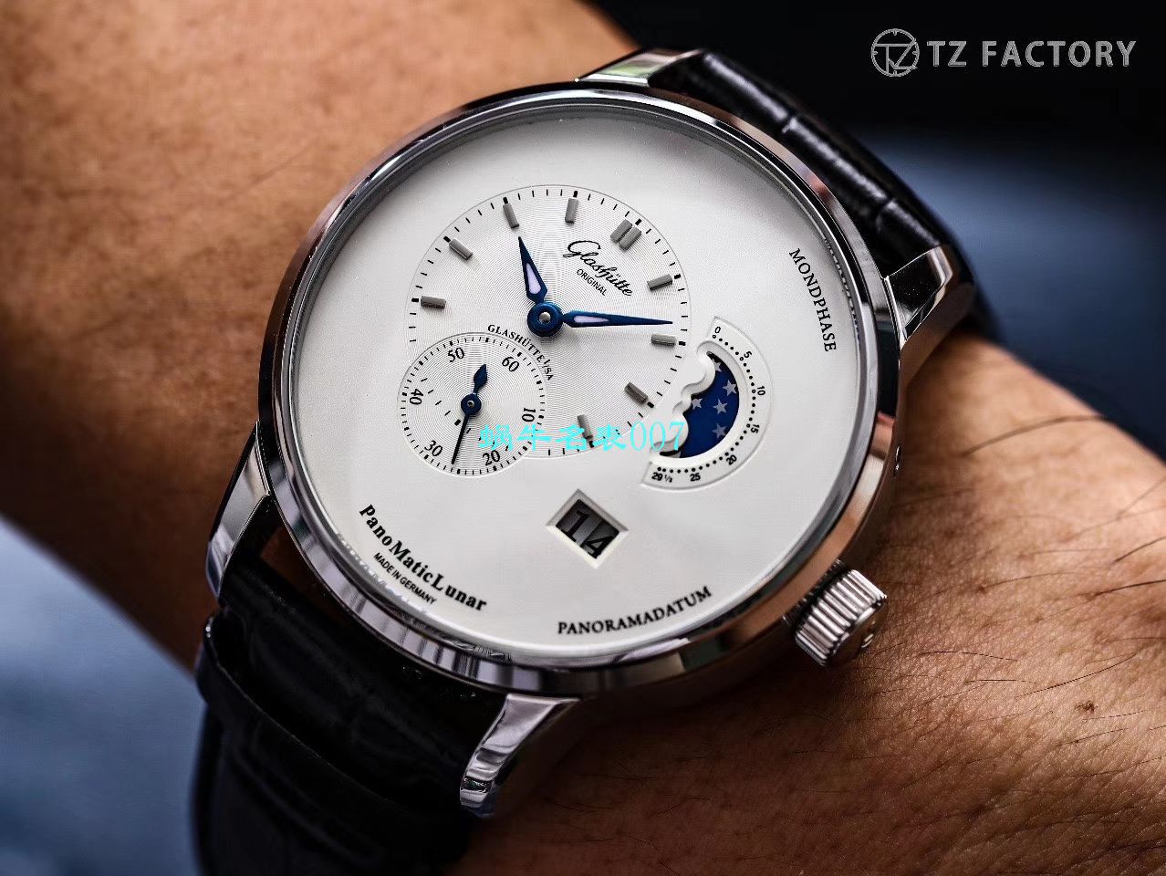 【TZ厂Glashütte Original复刻高仿表】格拉苏蒂原创偏心系列1-90-02-42-32-05腕表 / GLA053