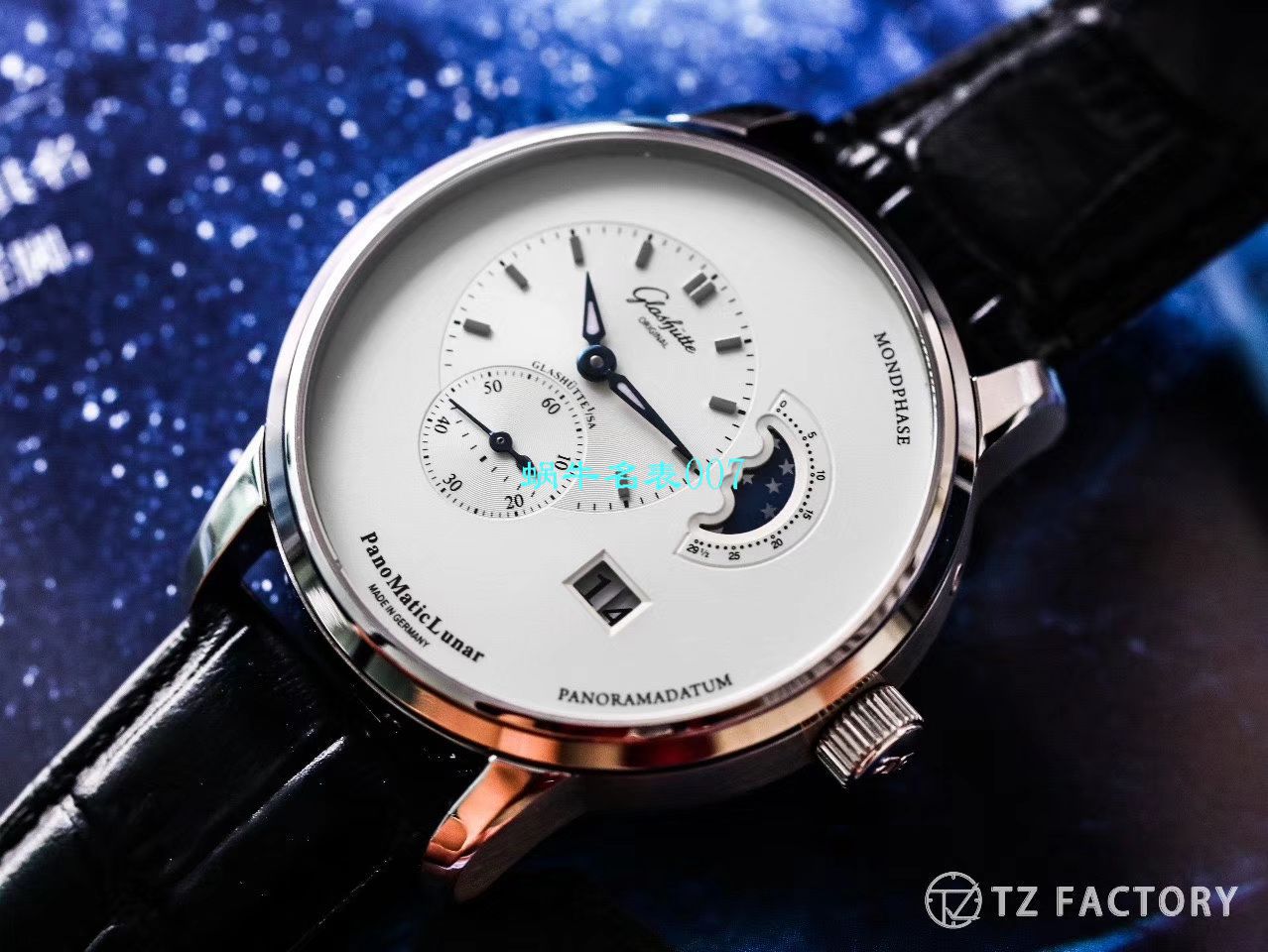 【TZ厂Glashütte Original复刻高仿表】格拉苏蒂原创偏心系列1-90-02-42-32-05腕表 / GLA053