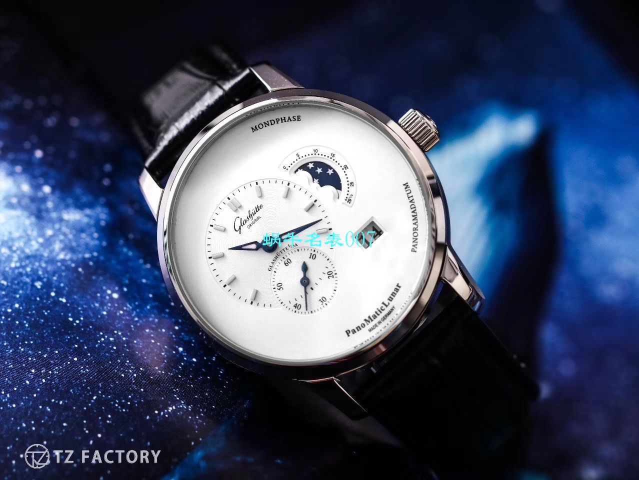 【TZ厂Glashütte Original复刻高仿表】格拉苏蒂原创偏心系列1-90-02-42-32-05腕表 / GLA053