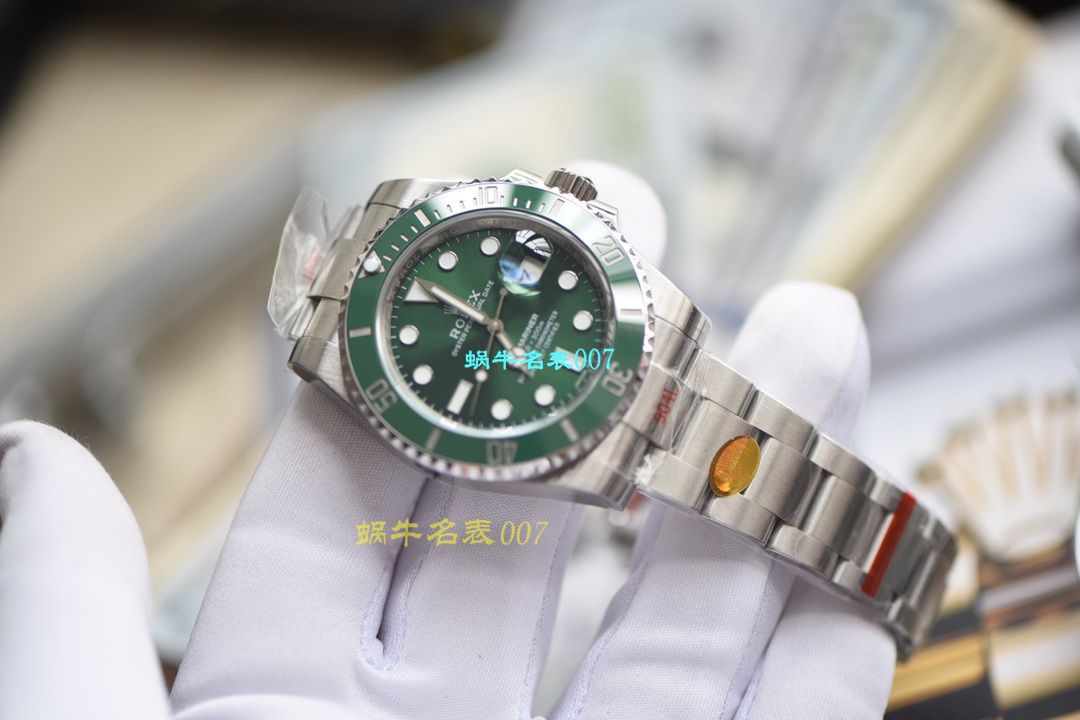 【视频评测最完‎美复刻高仿​Rolex绿水鬼‎SUBN厂V10升​级版】劳力士潜航者型系列116610LV-97200绿盘腕表 / R392