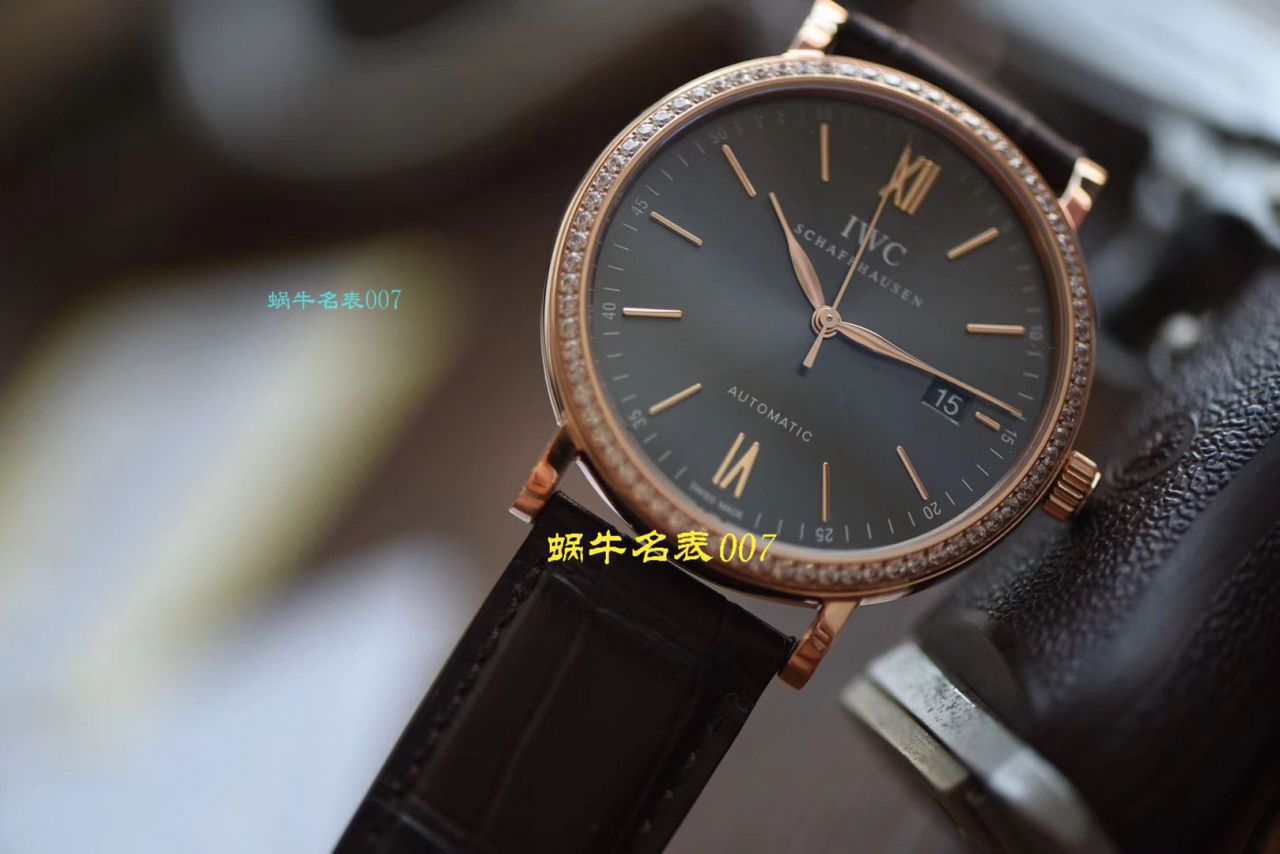 【视频评测V7厂目前全市场最好的复刻高仿“莫桑石”钻圈版本】万国柏涛菲诺系列IW356515，IW356516腕表 / WG507