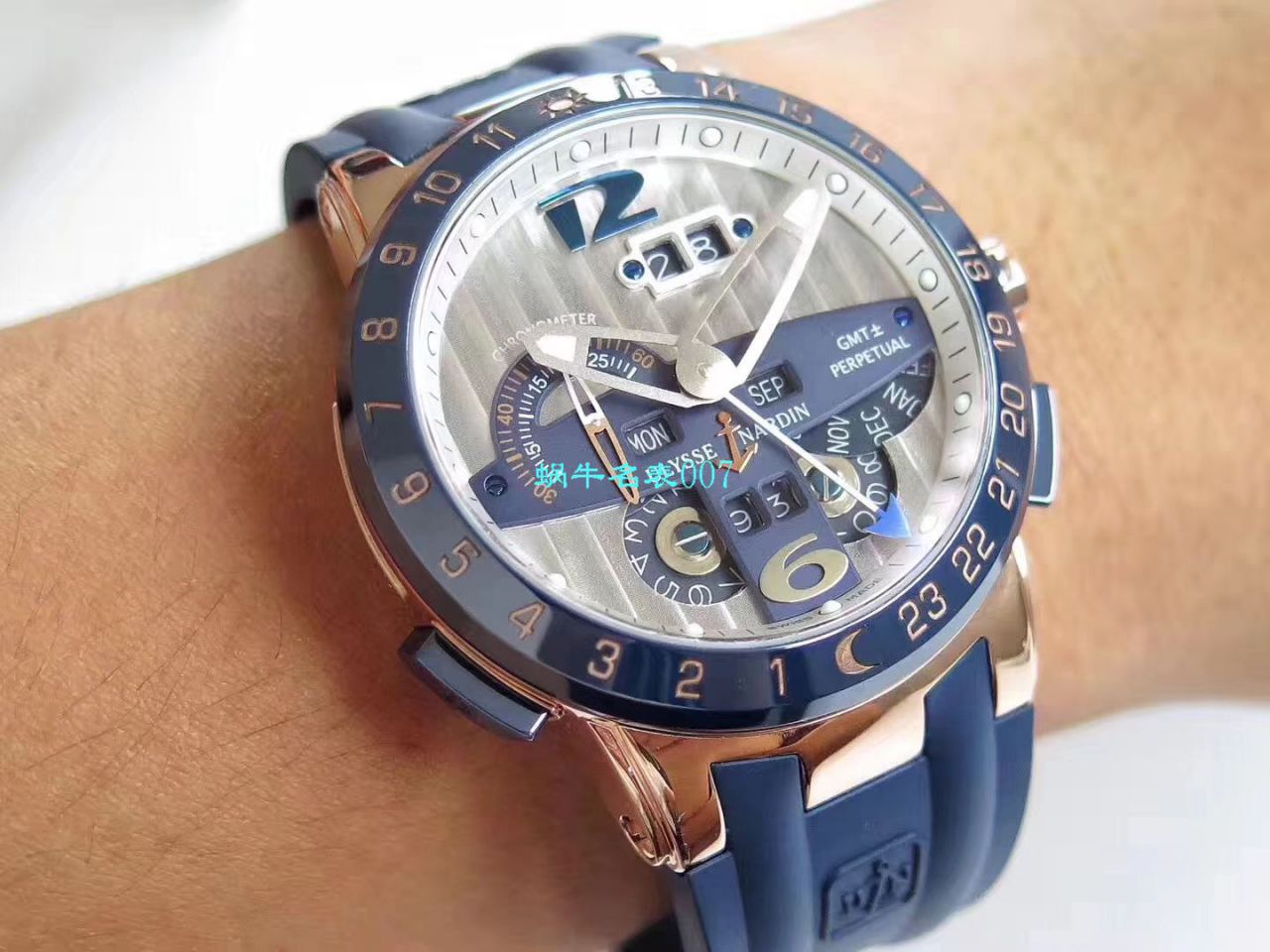 【视频评测TWA厂Ulysse Nardin复刻高仿手表】雅典表复杂功能万年历腕表系列 329-00-3腕表 / YD018