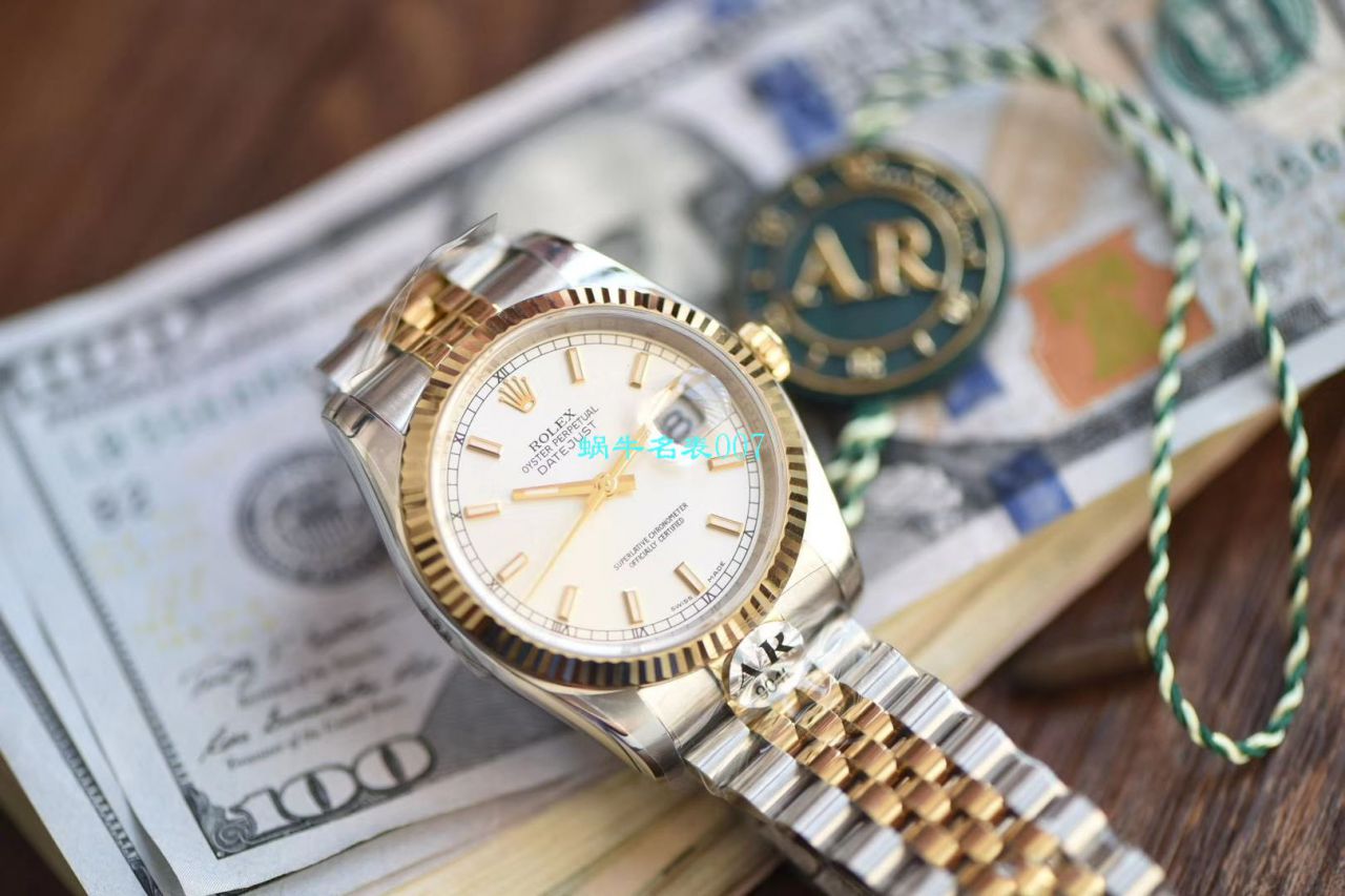 【视频评测AR厂Rolex复刻高仿手表】劳力士 DATEJUST超级904L最强V2升级版116233日志型36系列腕表 / R398
