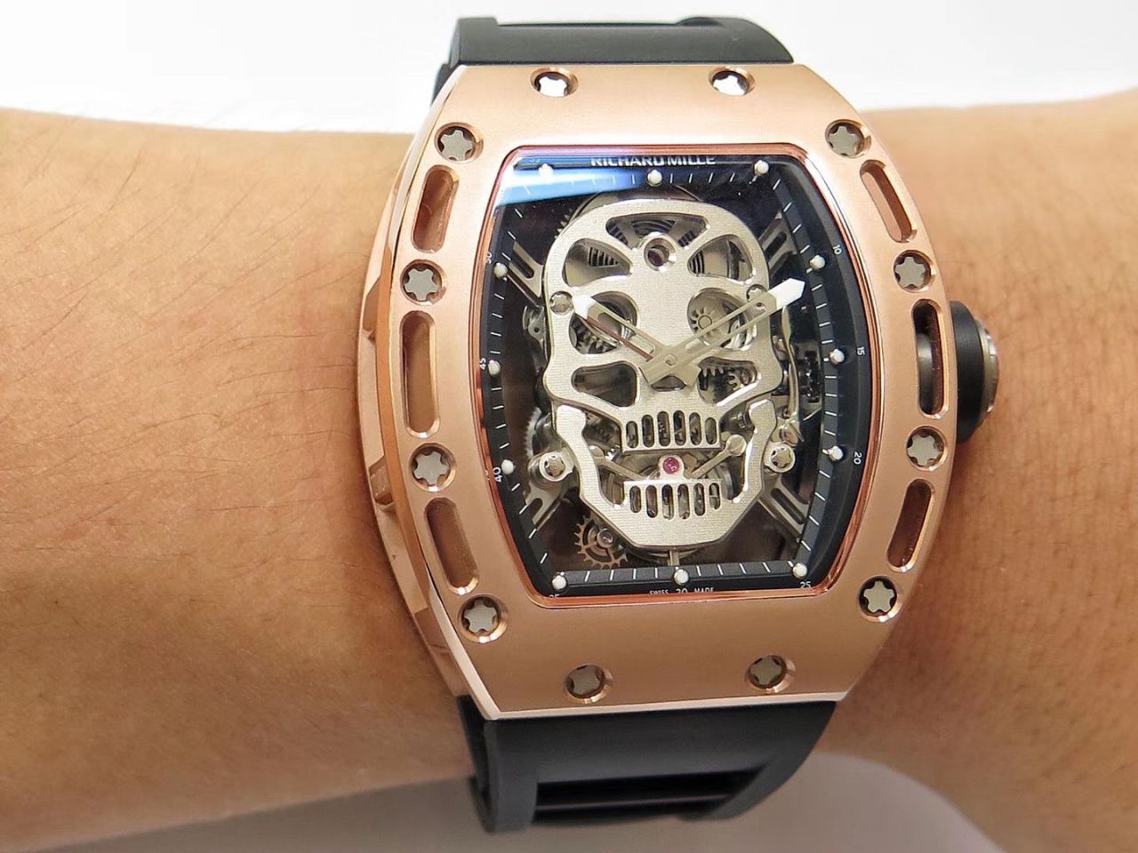 【视频评测EUR厂Richard Mille仿表价格顶级复刻高仿】俄罗斯紫金版理查德米勒至尊鬼王RM052 / RM052jin