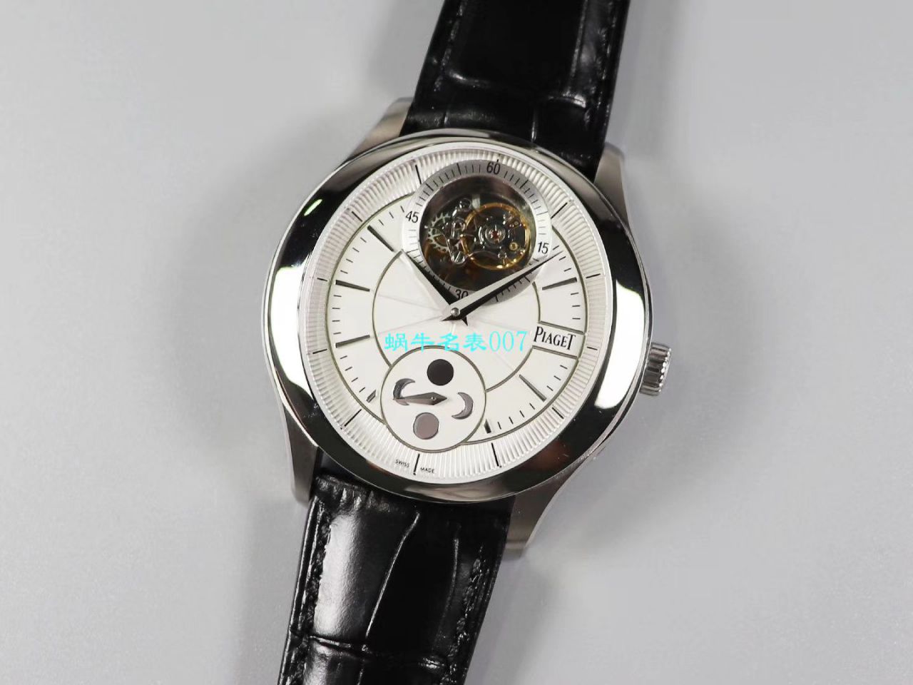 【R8厂PIAGET复刻高仿手表】伯爵BLACK -TIE系列G0A37115,G0A38114陀飞轮腕表 / PT021