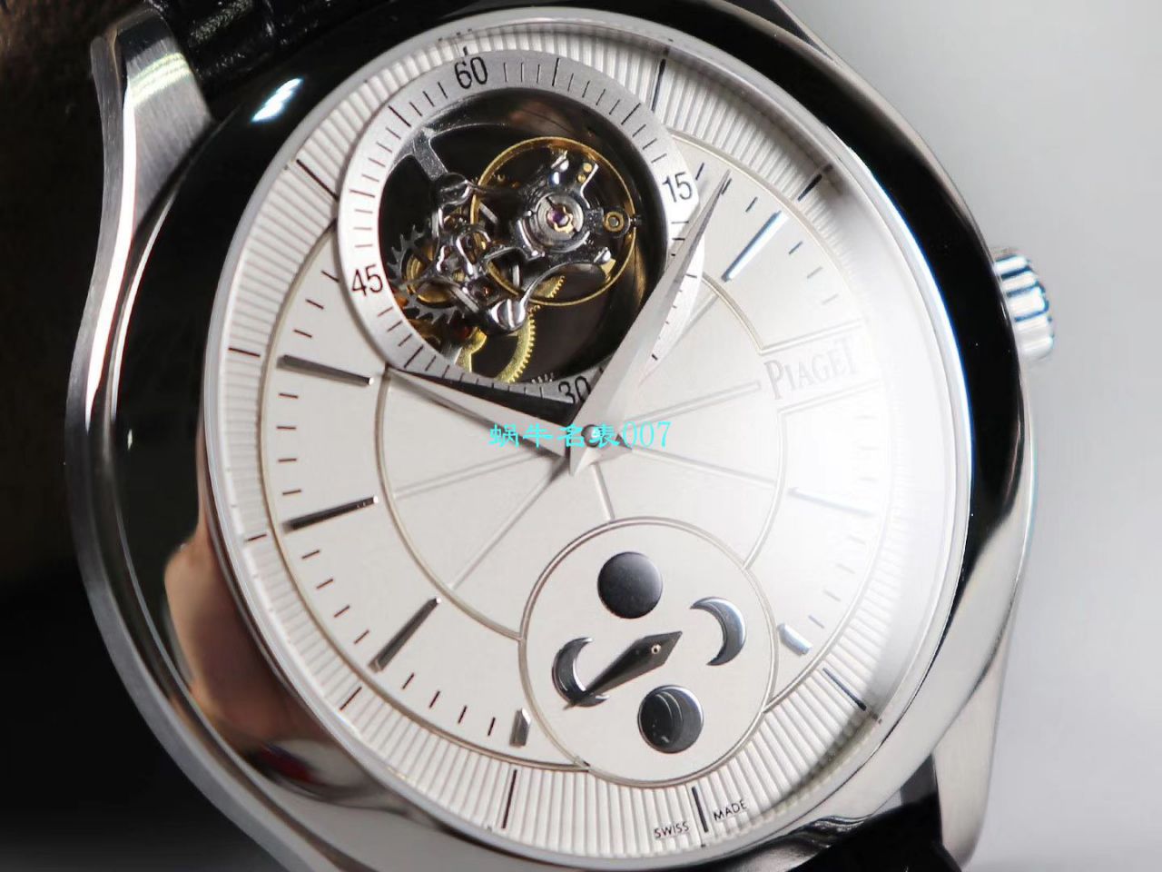 【R8厂PIAGET复刻高仿手表】伯爵BLACK -TIE系列G0A37115,G0A38114陀飞轮腕表 / PT021