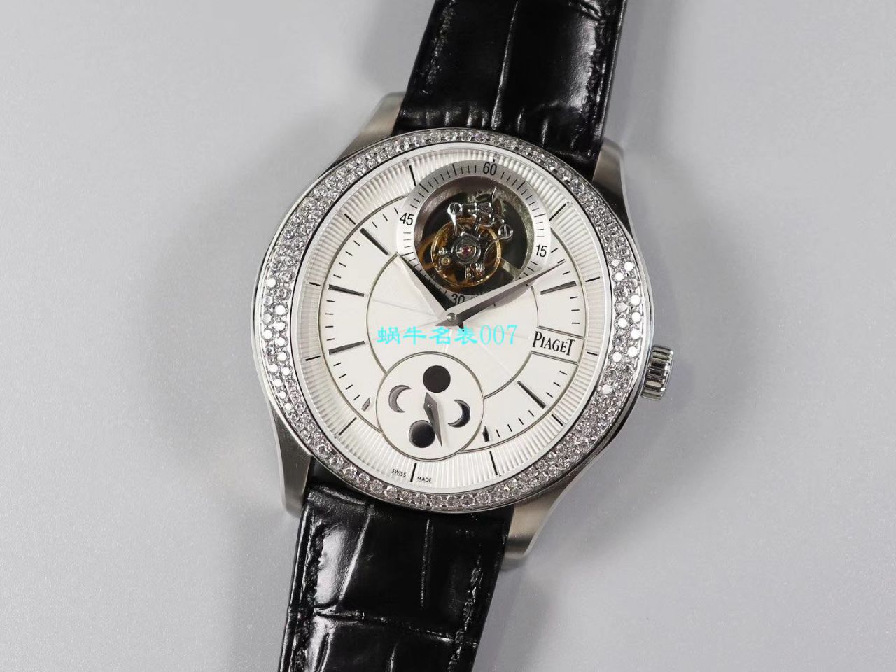 【R8厂PIAGET复刻高仿手表】伯爵BLACK -TIE系列G0A37115,G0A38114陀飞轮腕表 / PT021