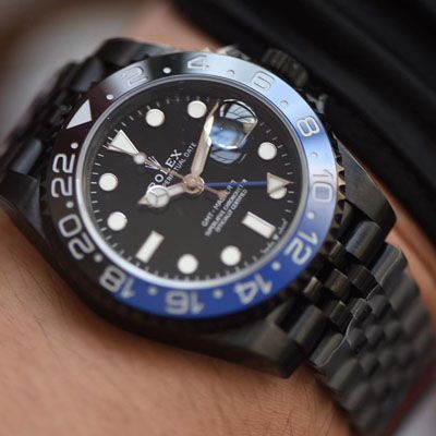 【LF厂顶级复刻高仿手表】Batman定制版劳力士格林尼治Rolex GMT-Master II M126710blnr-0002