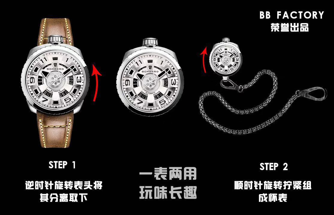 BB FACTORY 巧思之作【一表两用 奇思妙构】BBF出品BOMBERG BOLD系列腕表劲酷登场， / BB002