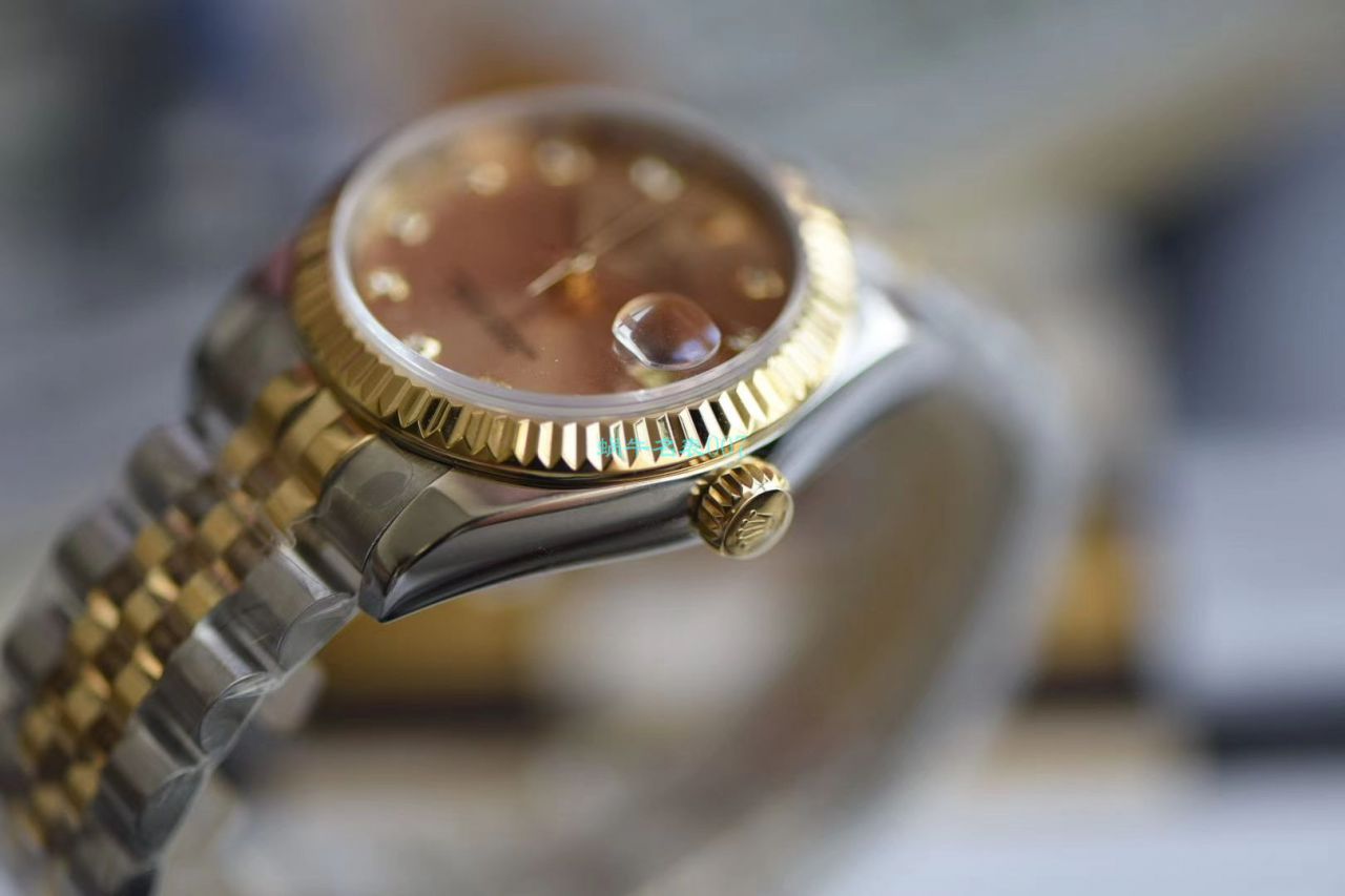 【台湾厂复刻高仿ROLEX女表】劳力士女装日志型31毫米系列178273香槟盘腕表 / R510