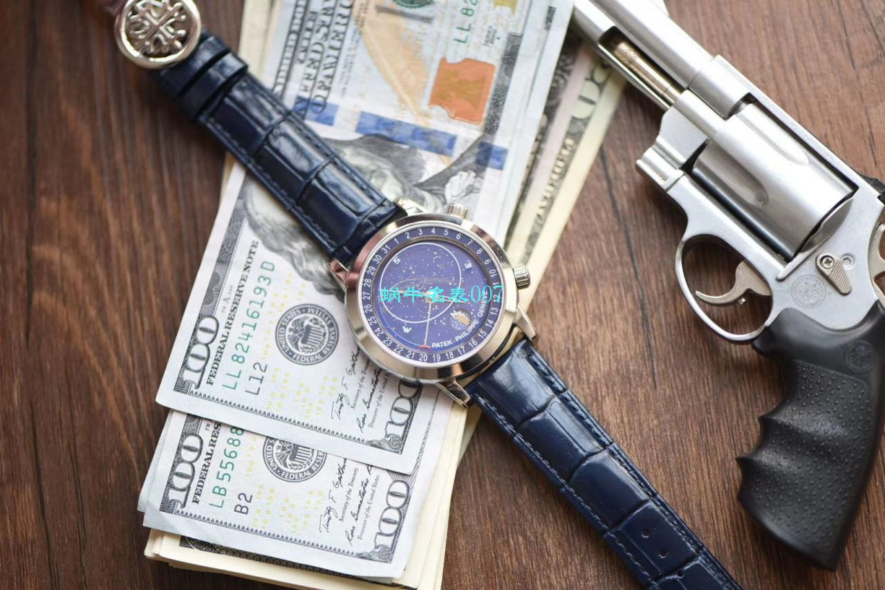 【台湾厂百达翡丽星空复刻高仿多少钱】百达翡丽超级复杂功能计时系列6102P-001 铂金腕表 / BD238