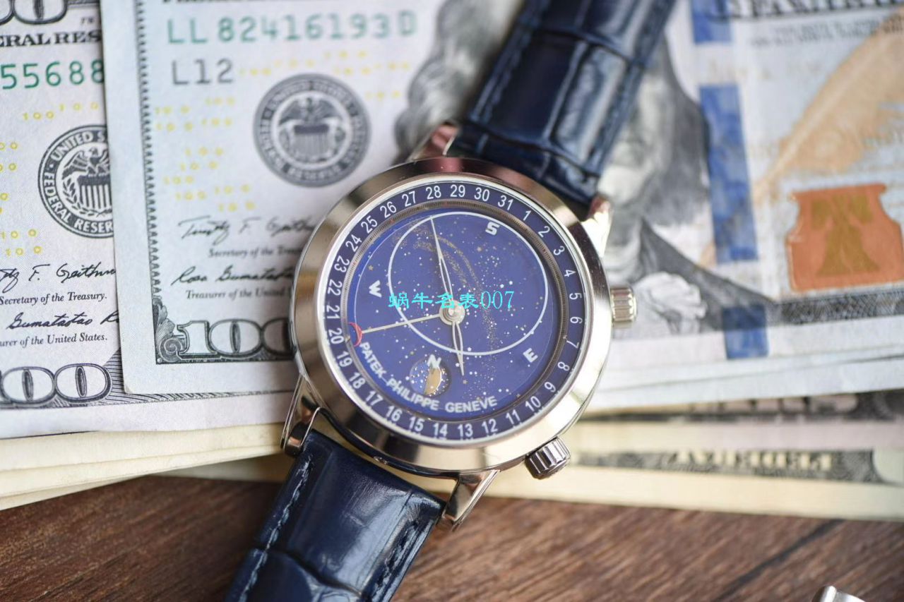 【台湾厂百达翡丽星空复刻高仿多少钱】百达翡丽超级复杂功能计时系列6102P-001 铂金腕表 / BD238
