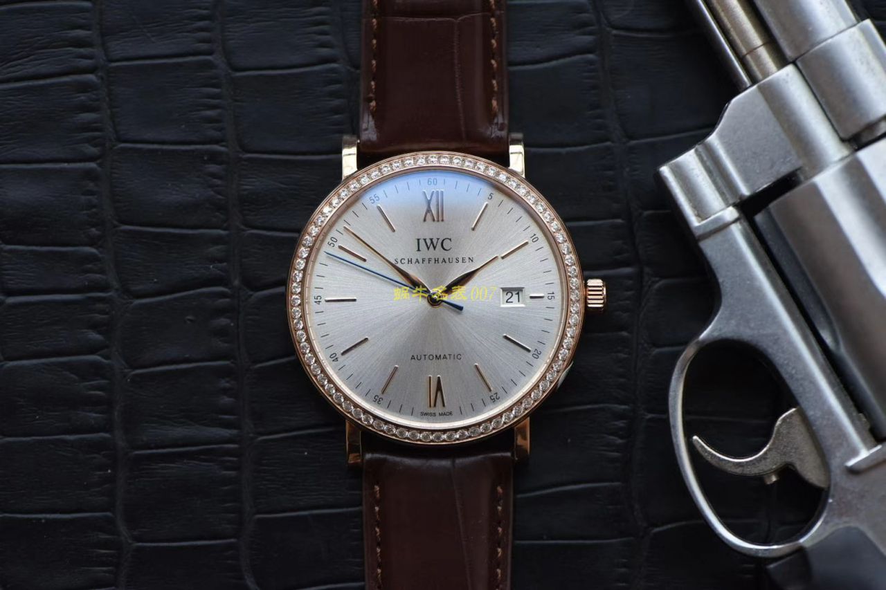 【视频评测V7厂官网莫桑石钻版本】一比一复刻高仿万国柏涛菲诺系列 IW356516 自动机械男表 / WG510