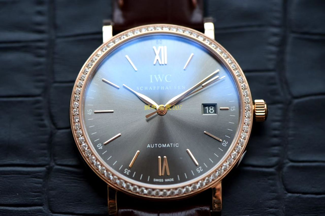 【视频评测V7厂官网莫桑石钻版本】一比一复刻高仿万国柏涛菲诺系列 IW356516 自动机械男表 / WG510