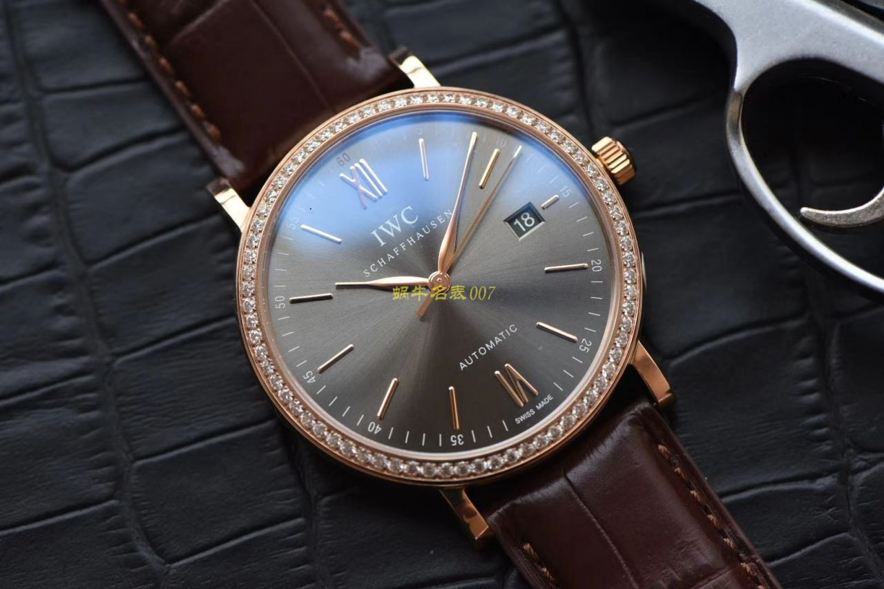 【视频评测V7厂官网莫桑石钻版本】一比一复刻高仿万国柏涛菲诺系列 IW356516 自动机械男表 / WG510