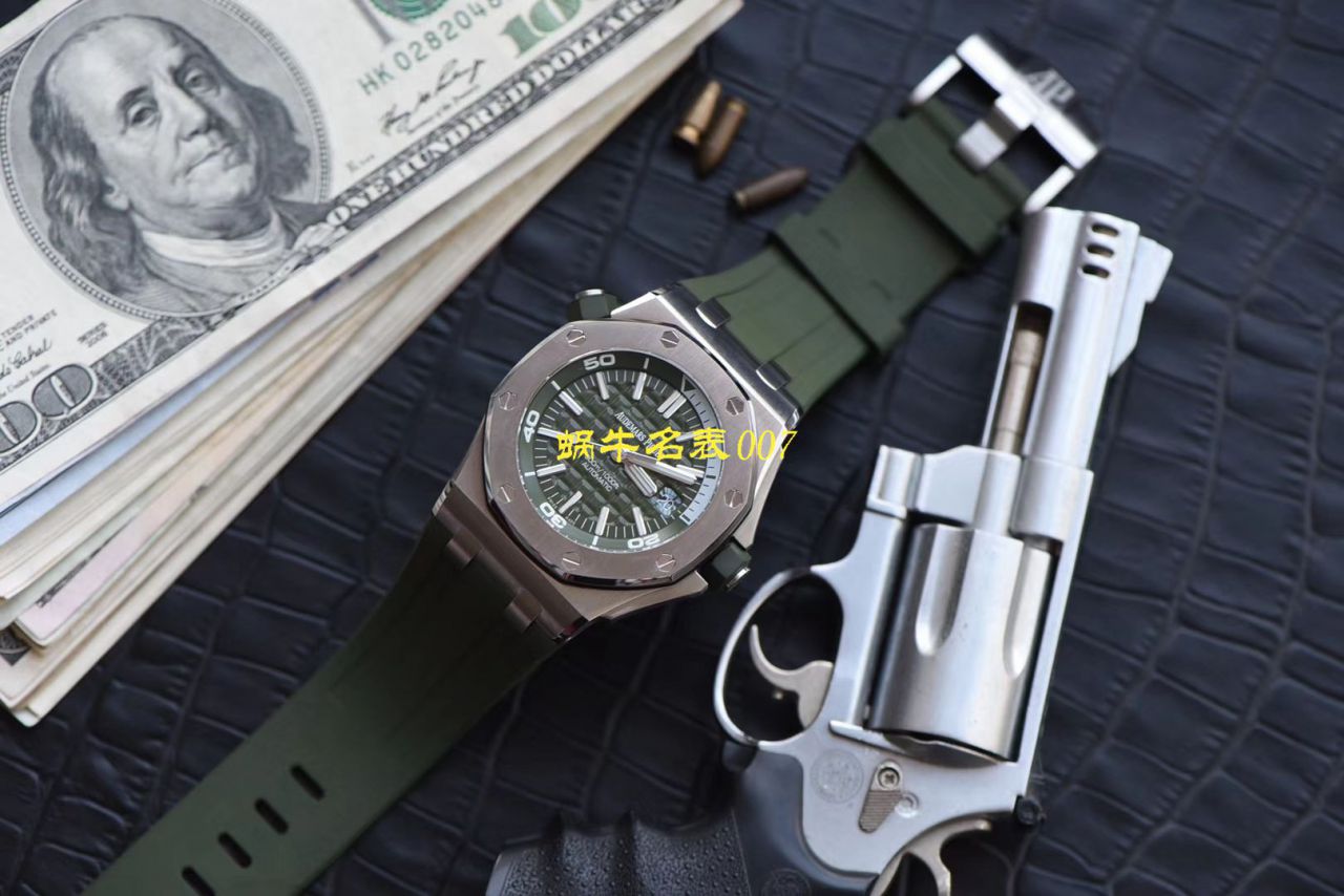 【JF厂15710ST＂军绿＂系列】爱彼皇家橡树离岸型复刻高仿15710ST.OO.A052CA.01腕表 / AP181